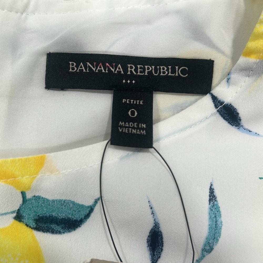 Banana Republic Yellow Lemon Print Mini Dress - Picture 6 of 9